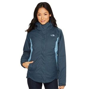 Like New North Face Mossbud Swirl Triclimate Jacket - Size Medium ink blue